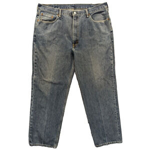 Levi's 550 Jeans 42x32 Men's Blue Relaxed Fit Straight Leg Medium Wash Cotton